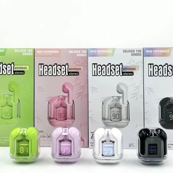 Headset TWS 5.3 Earbuds True Wireless Stereo Headphones in Ear Earphone White - Picture 2 of 8